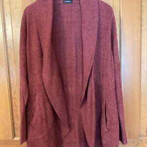 Super Soft and Chic Burgandy Women's Cardigan with shawl collar